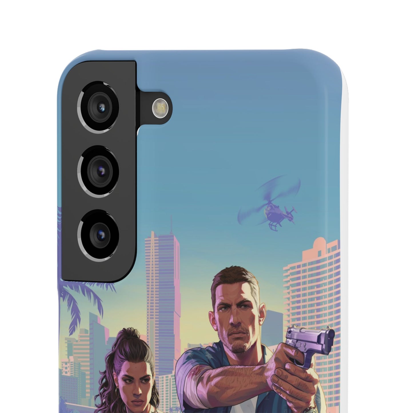 Phone Case — Retro Miami Action Scene Snap Case (Glamorous 80s Vibe)