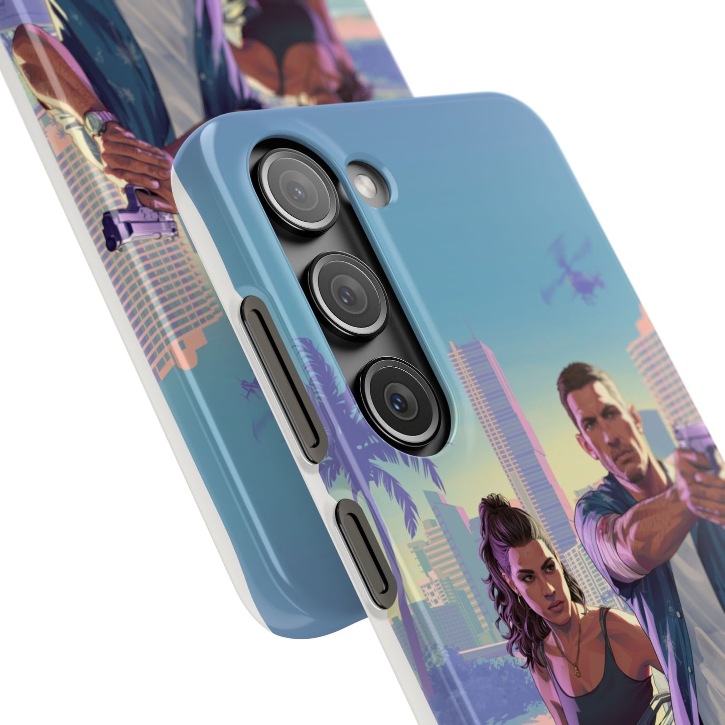 Phone Case — Retro Miami Action Scene Snap Case (Glamorous 80s Vibe)