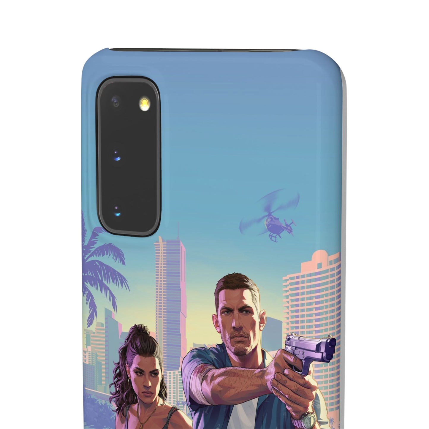 Phone Case — Retro Miami Action Scene Snap Case (Glamorous 80s Vibe)