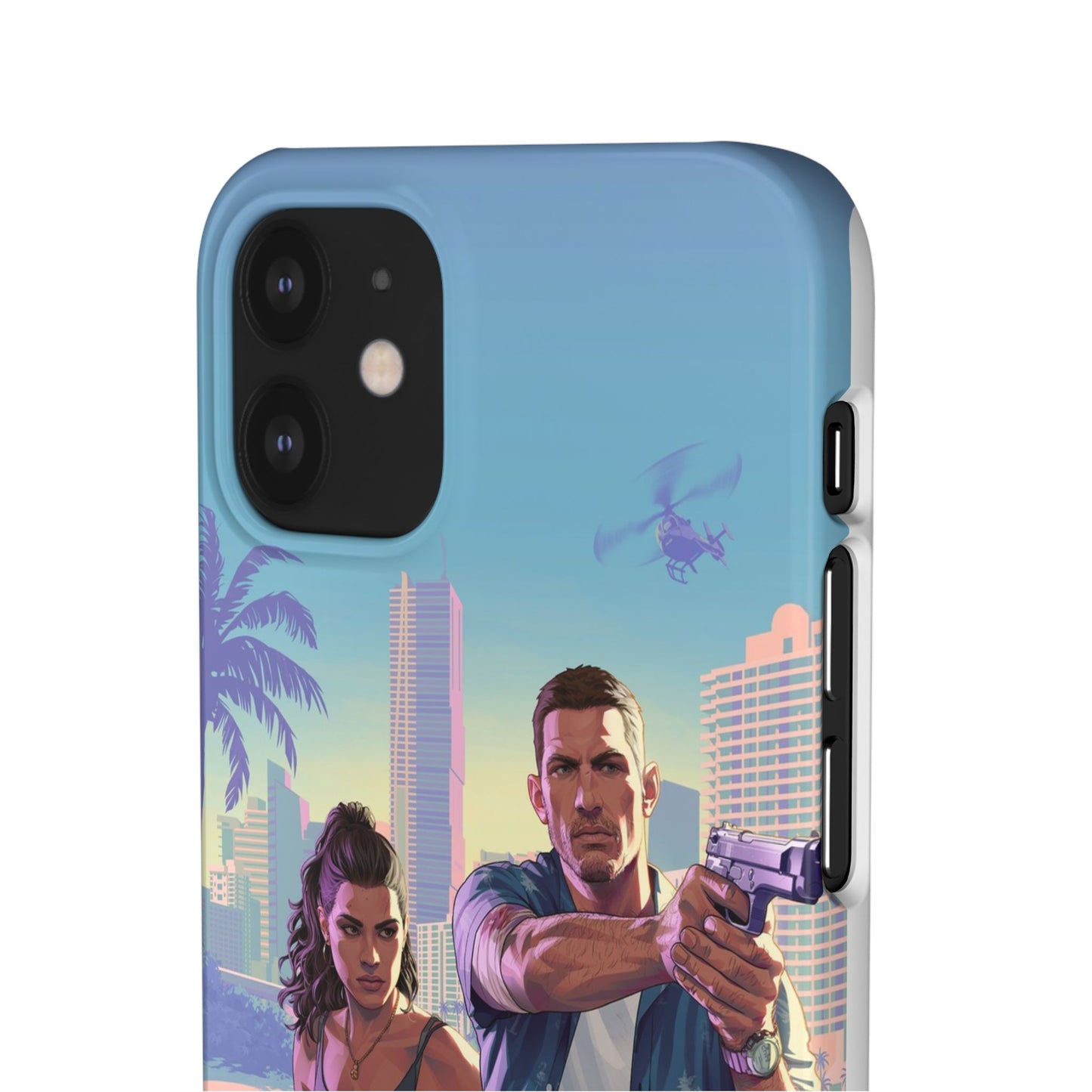 Phone Case — Retro Miami Action Scene Snap Case (Glamorous 80s Vibe)