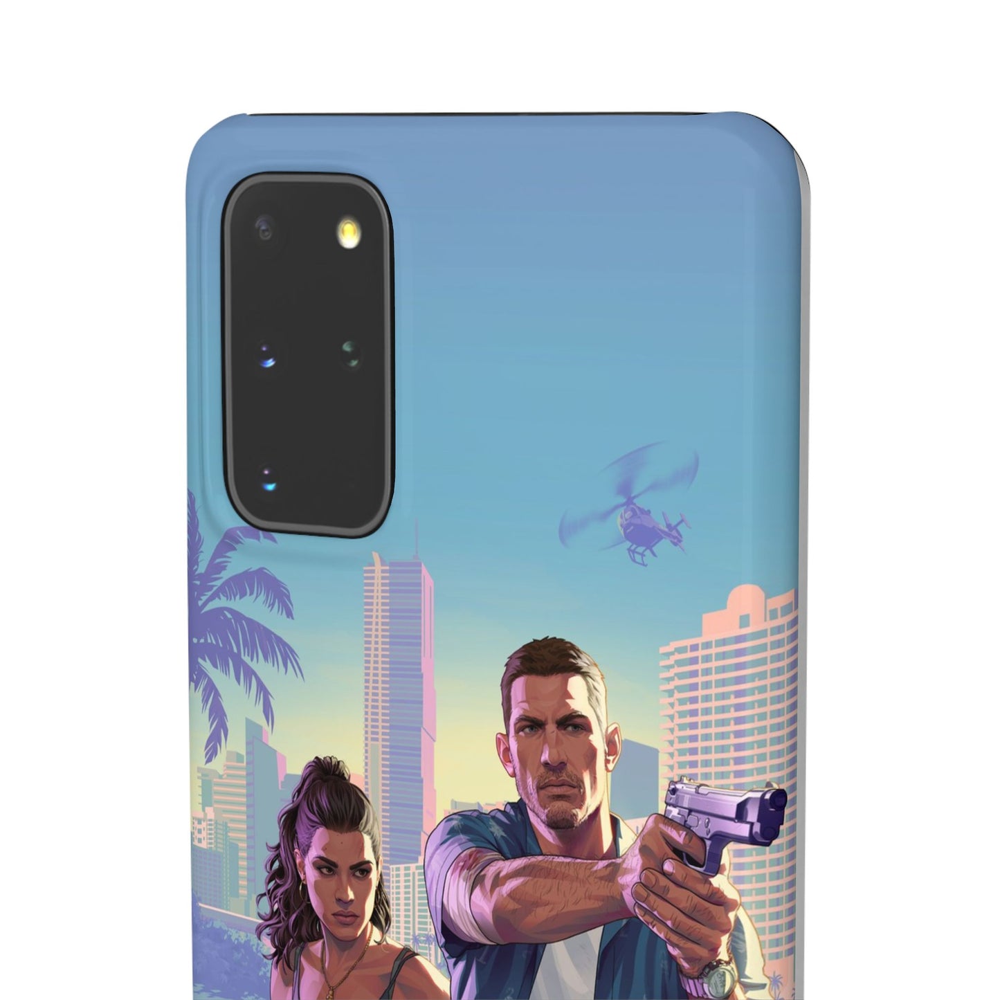 Phone Case — Retro Miami Action Scene Snap Case (Glamorous 80s Vibe)