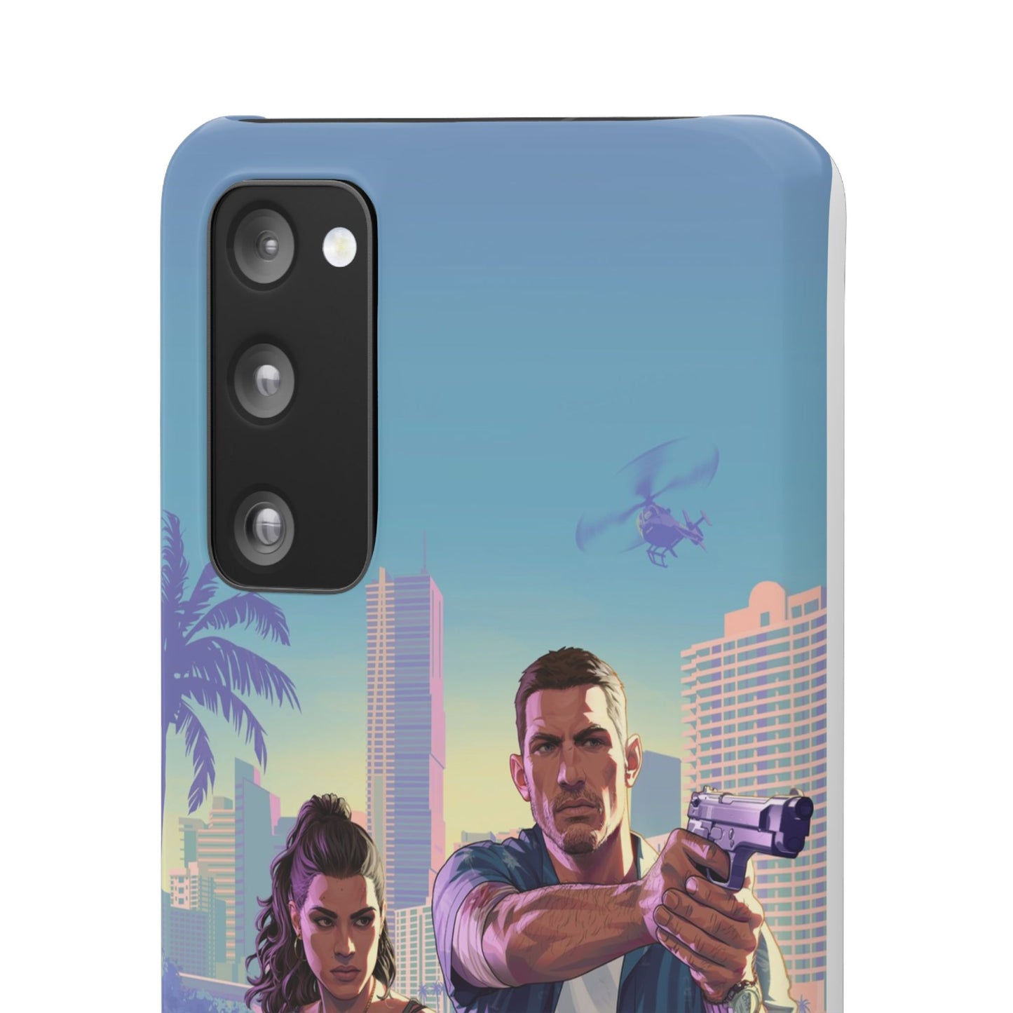 Phone Case — Retro Miami Action Scene Snap Case (Glamorous 80s Vibe)