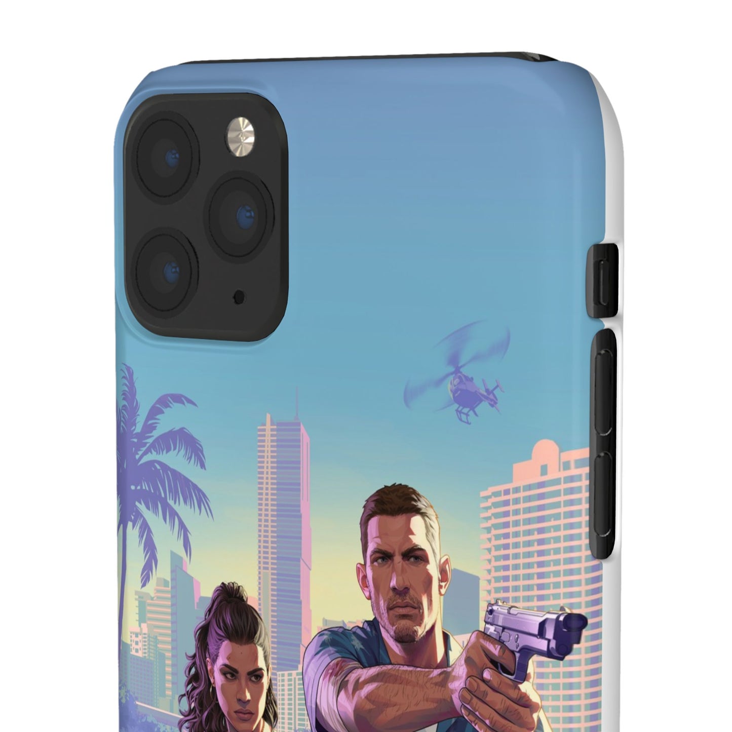 Phone Case — Retro Miami Action Scene Snap Case (Glamorous 80s Vibe)